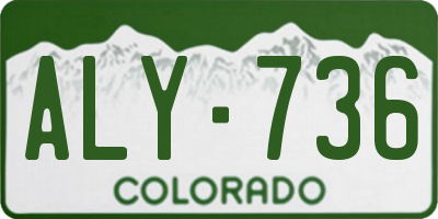 CO license plate ALY736