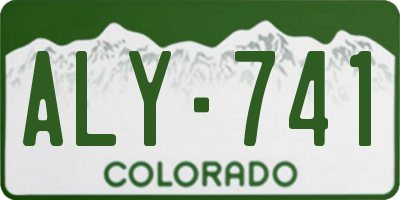 CO license plate ALY741
