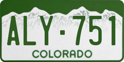CO license plate ALY751