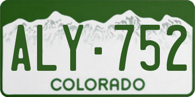 CO license plate ALY752