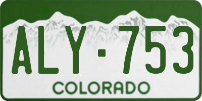 CO license plate ALY753