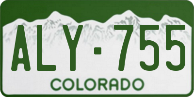 CO license plate ALY755