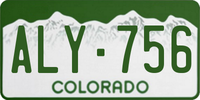 CO license plate ALY756