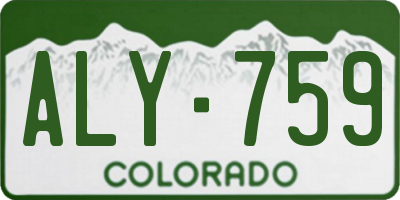 CO license plate ALY759