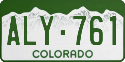 CO license plate ALY761
