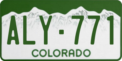 CO license plate ALY771