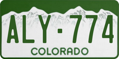 CO license plate ALY774
