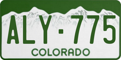 CO license plate ALY775