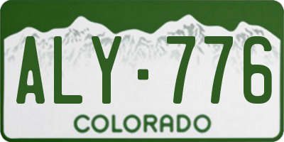 CO license plate ALY776