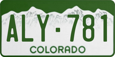CO license plate ALY781