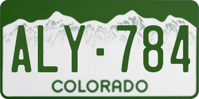 CO license plate ALY784