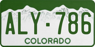 CO license plate ALY786