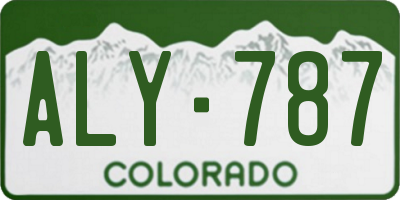 CO license plate ALY787