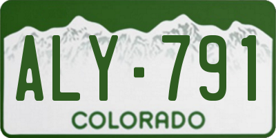 CO license plate ALY791