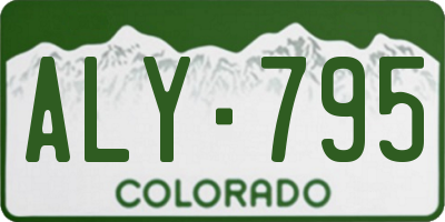 CO license plate ALY795