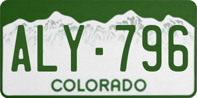 CO license plate ALY796