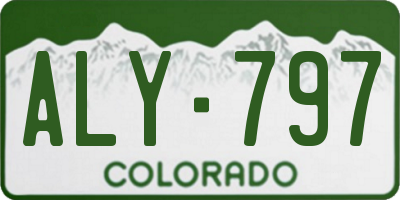 CO license plate ALY797