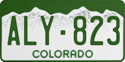 CO license plate ALY823