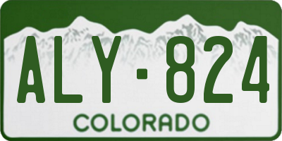 CO license plate ALY824