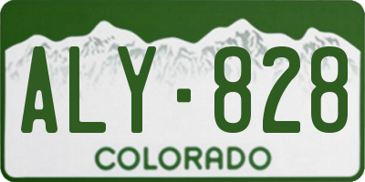 CO license plate ALY828