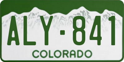 CO license plate ALY841