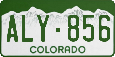 CO license plate ALY856