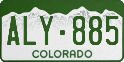 CO license plate ALY885