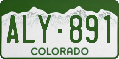 CO license plate ALY891