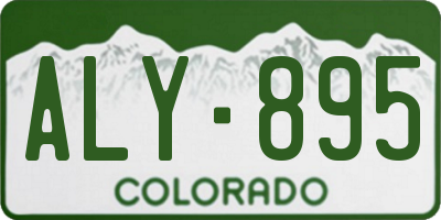 CO license plate ALY895