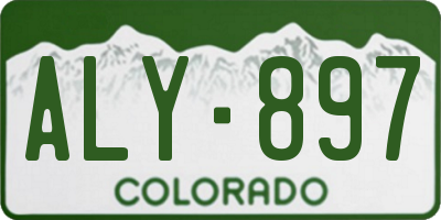 CO license plate ALY897