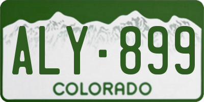 CO license plate ALY899