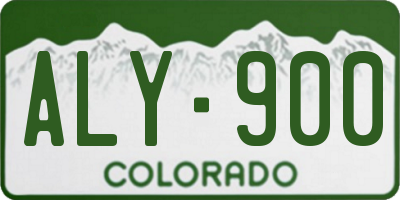 CO license plate ALY900