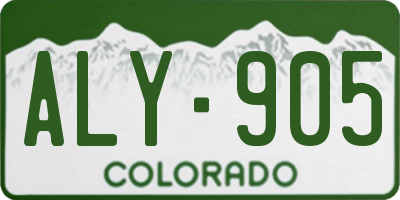 CO license plate ALY905