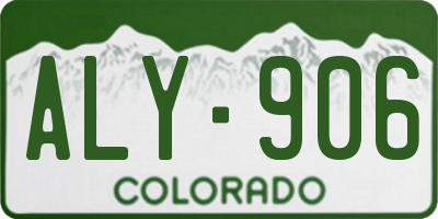 CO license plate ALY906
