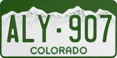 CO license plate ALY907