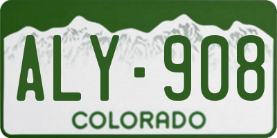 CO license plate ALY908