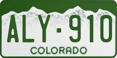 CO license plate ALY910