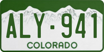CO license plate ALY941