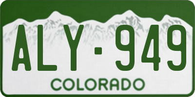 CO license plate ALY949
