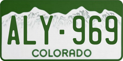 CO license plate ALY969