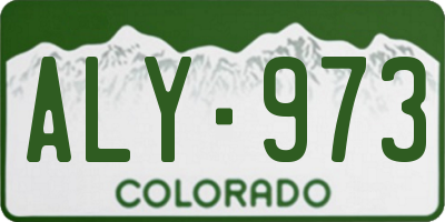 CO license plate ALY973