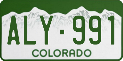CO license plate ALY991
