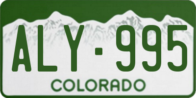 CO license plate ALY995