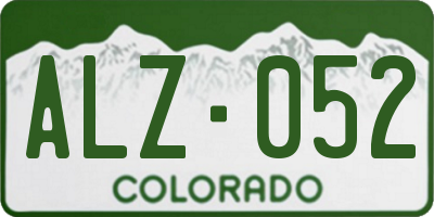 CO license plate ALZ052