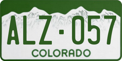 CO license plate ALZ057