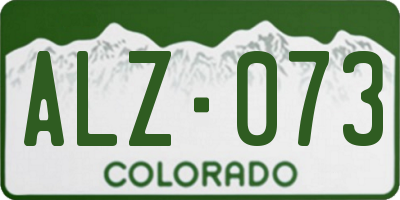 CO license plate ALZ073