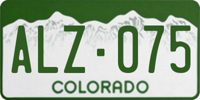 CO license plate ALZ075