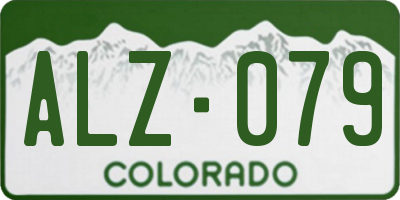 CO license plate ALZ079