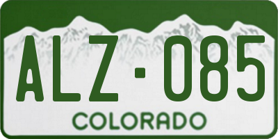 CO license plate ALZ085