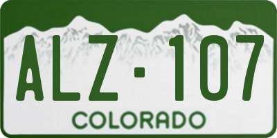 CO license plate ALZ107